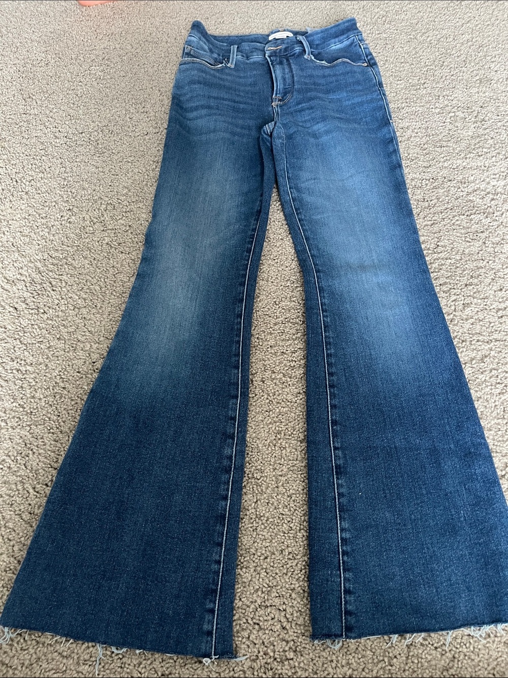 Good American Blue Flare Wide-Leg Jeans